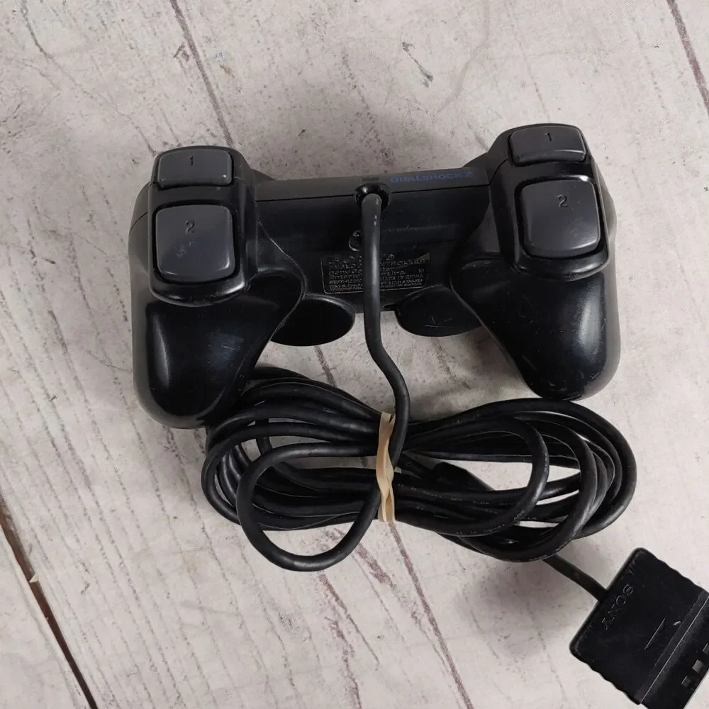 SEE JOYSTICK - Genuine OEM Sony PlayStation 2 PS2 DualShock Controller - Black